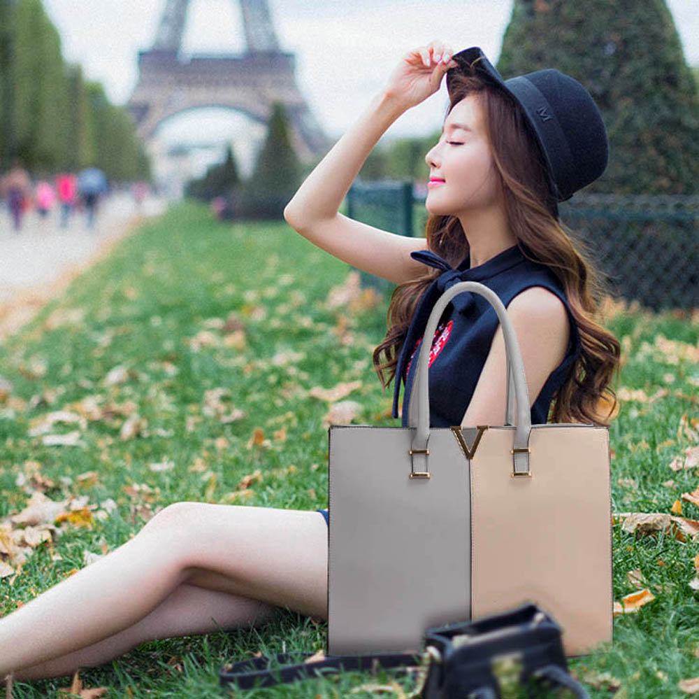 Grey Nude Fashion Tote Handbag