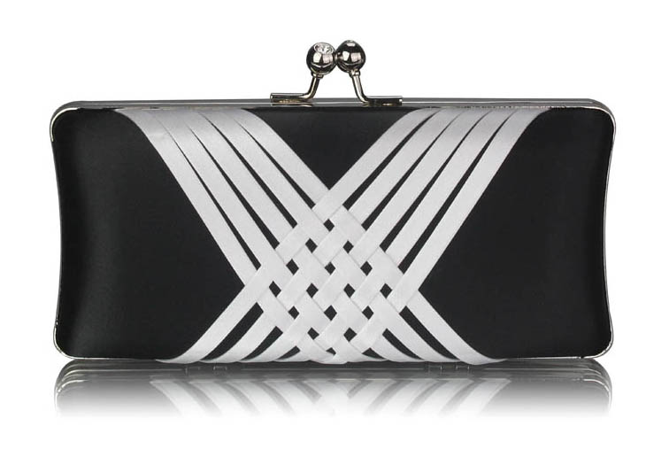 8.30PM'' black and white oversized clutch for Women | THE ATTICO®