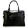 Ladies black real leather briefcase
